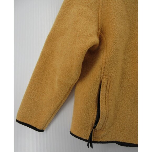 VINTAGE Woolrich Jacket Large Mustard TechnoWool Fleece 90s Y2K * - Picture 3 of 13